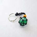 Keychain with a natural Aventurine stone on a cord