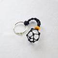 Keychain with a natural Clear Quartz stone on a cord