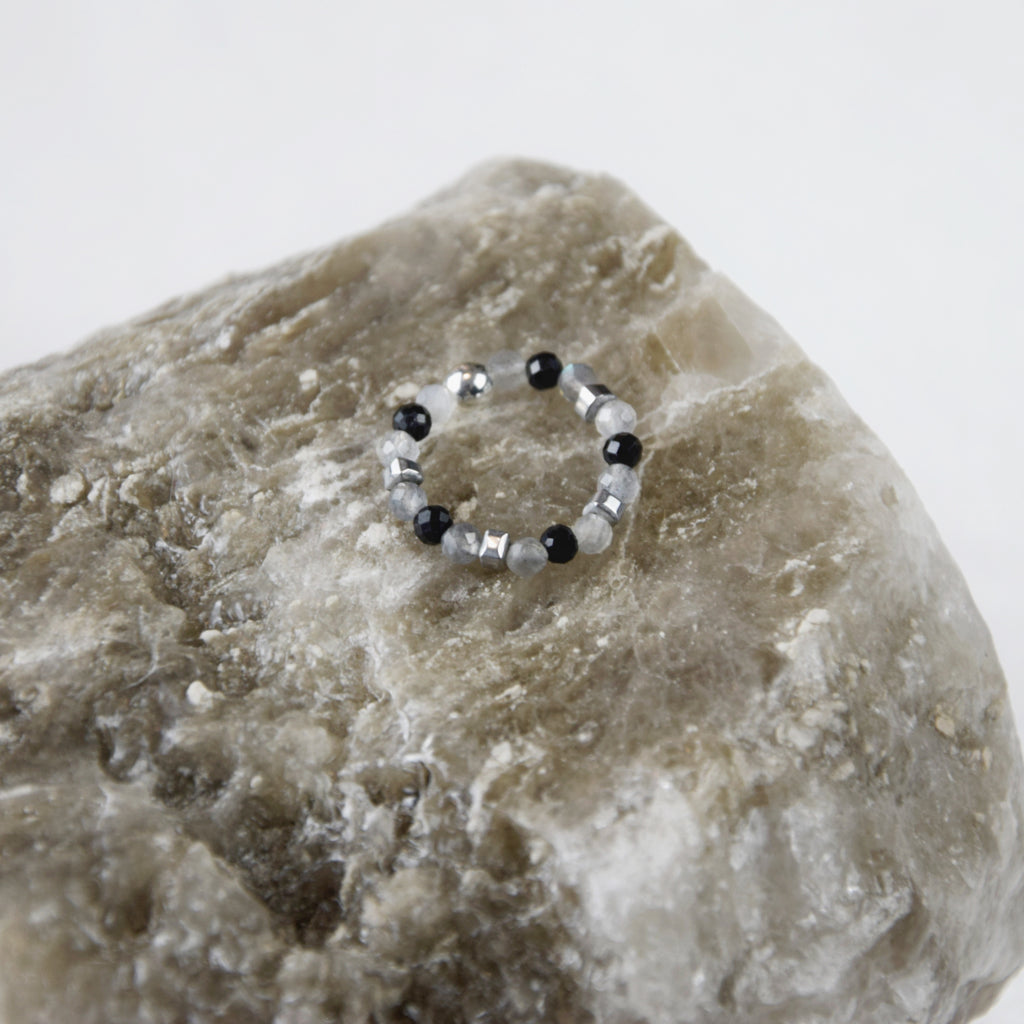 Tourmaline Labradorite ring