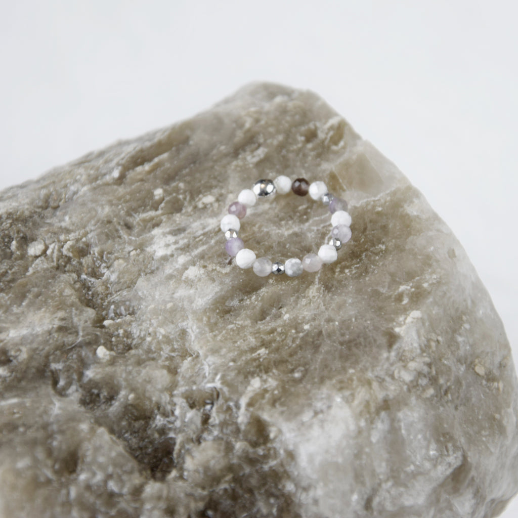 Amethyst Howlite ring