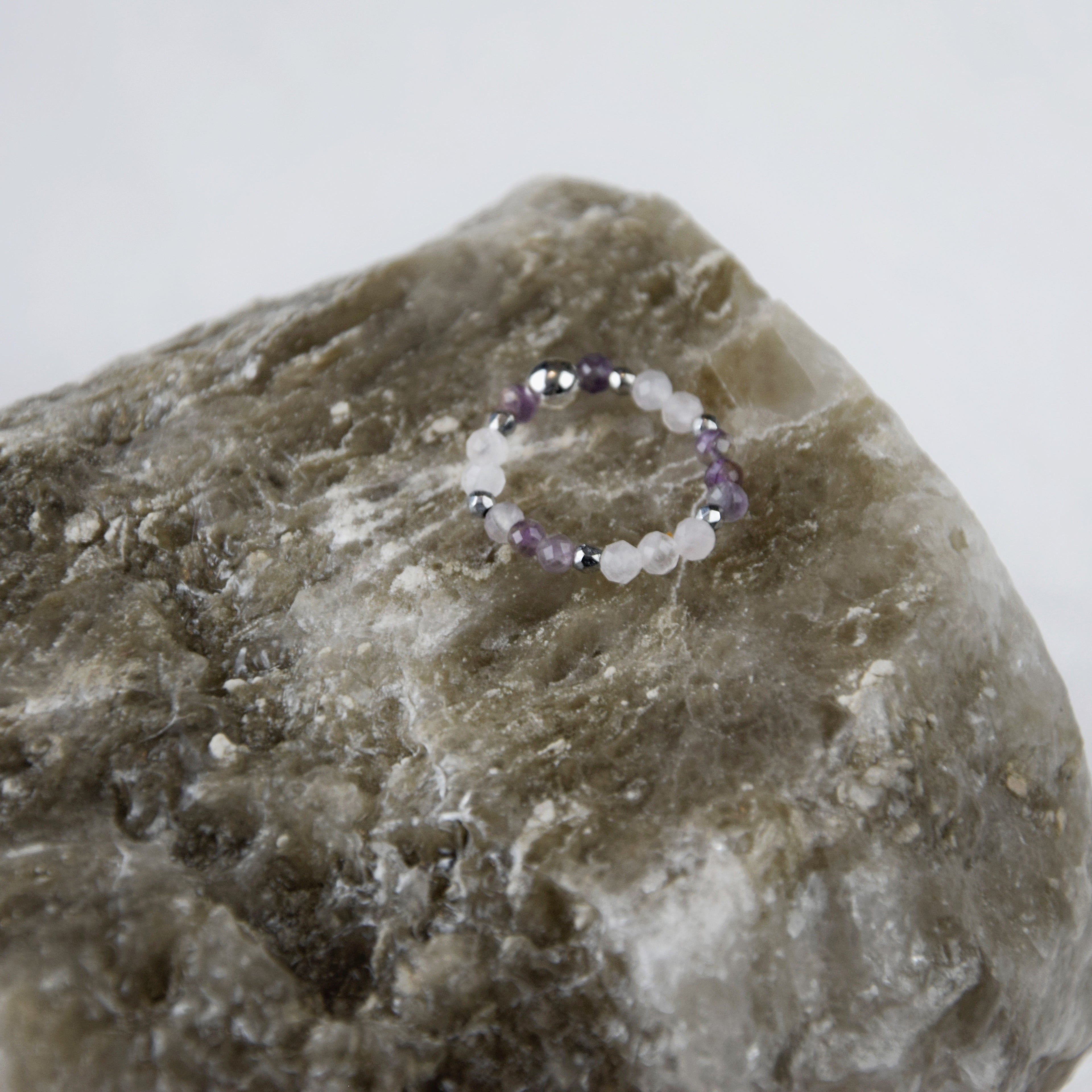 Amethyst Rose Quartz ring