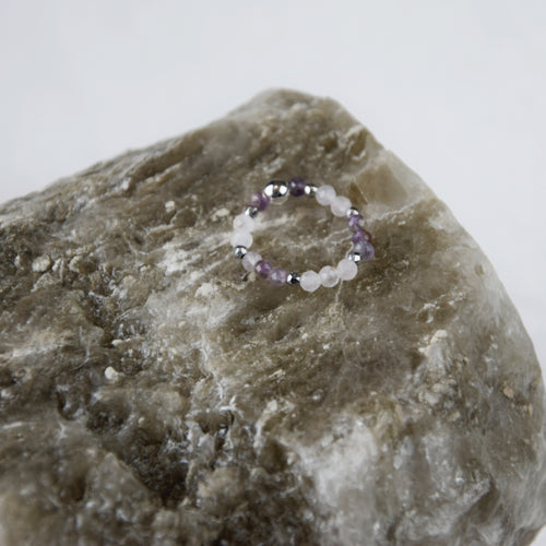 Amethyst Rose Quartz ring