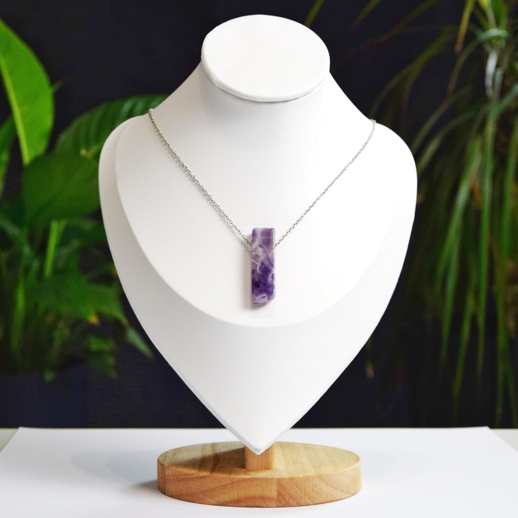 Natural Amethyst stone on a chain