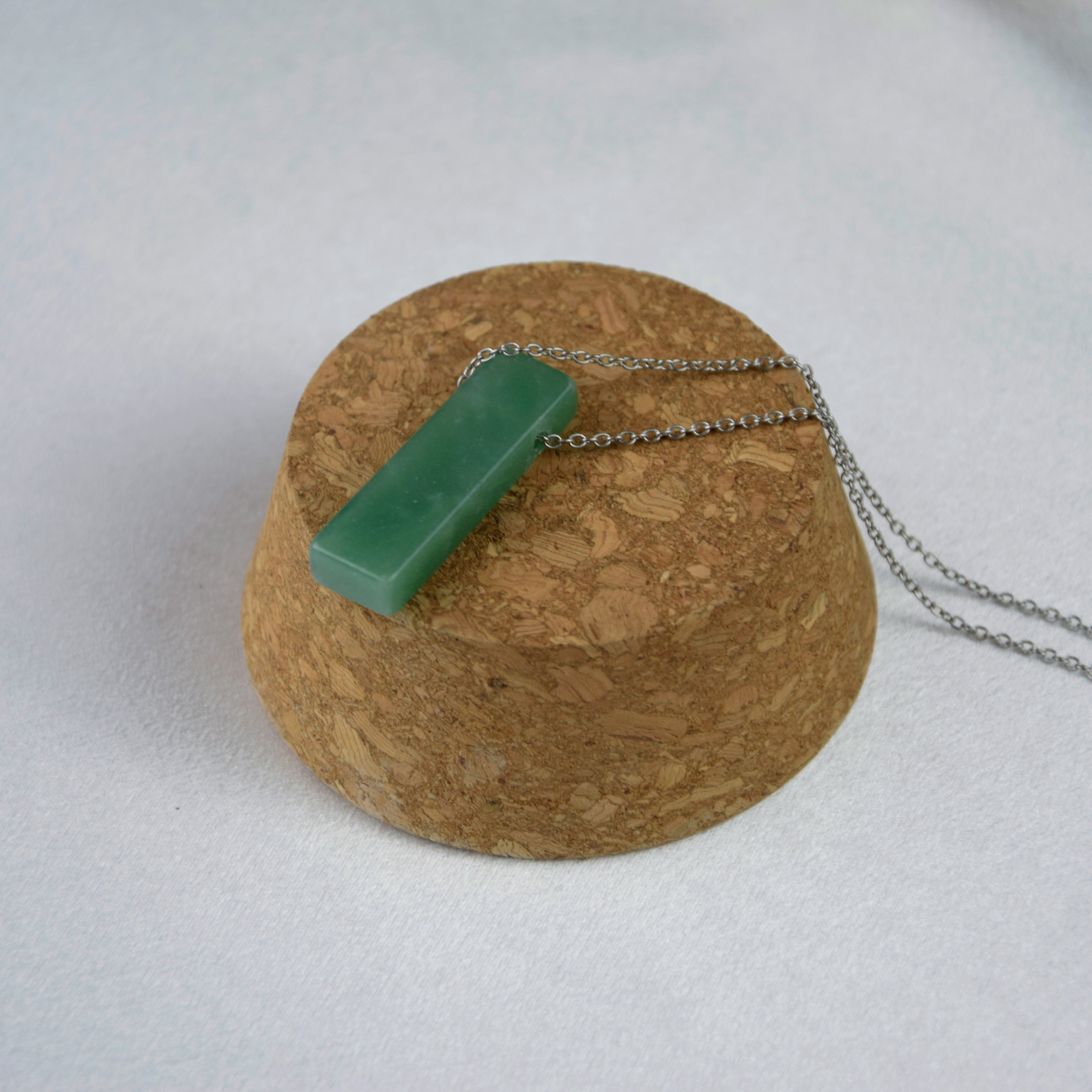 Natural Aventurine stone on a chain