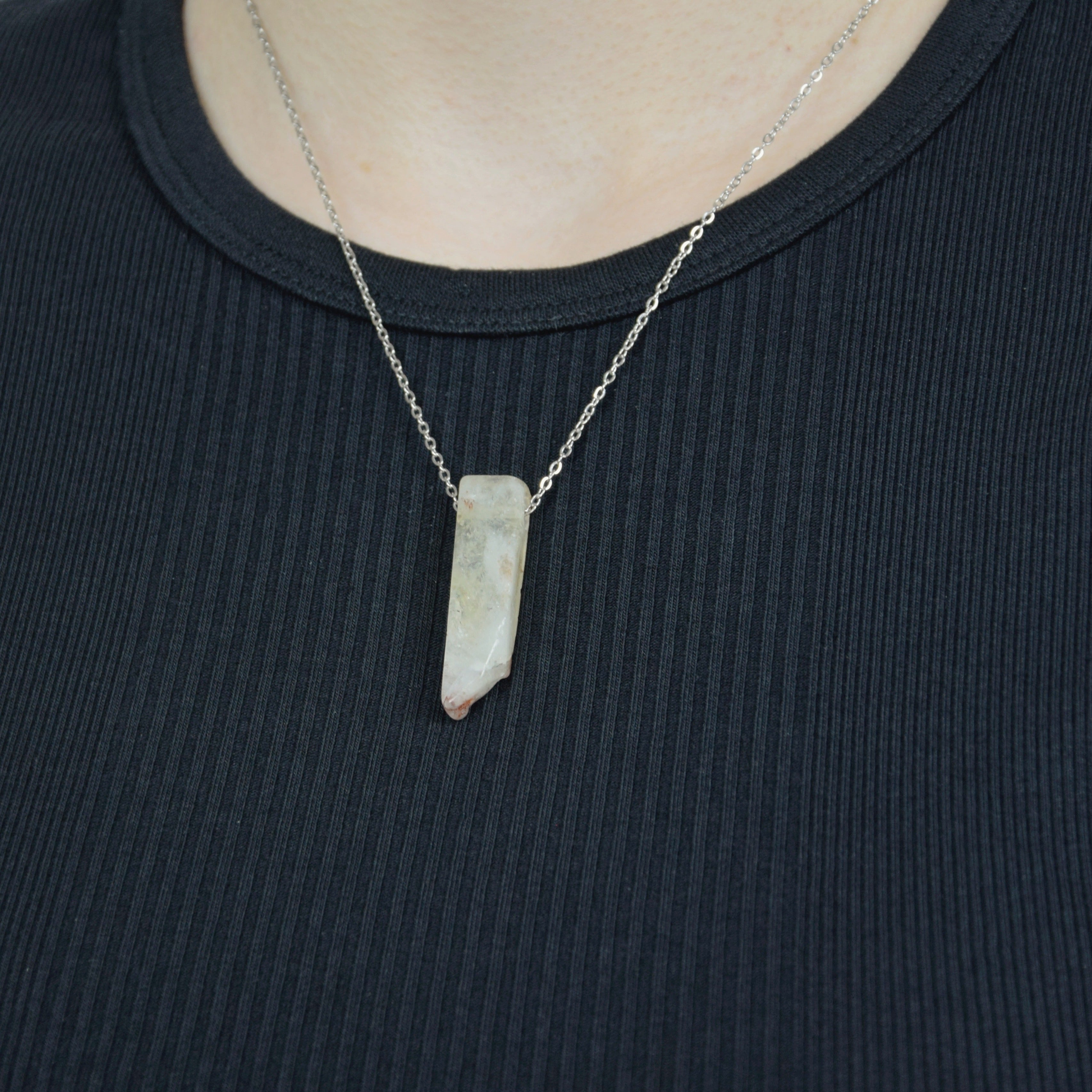 Natural Citrine stone on a chain