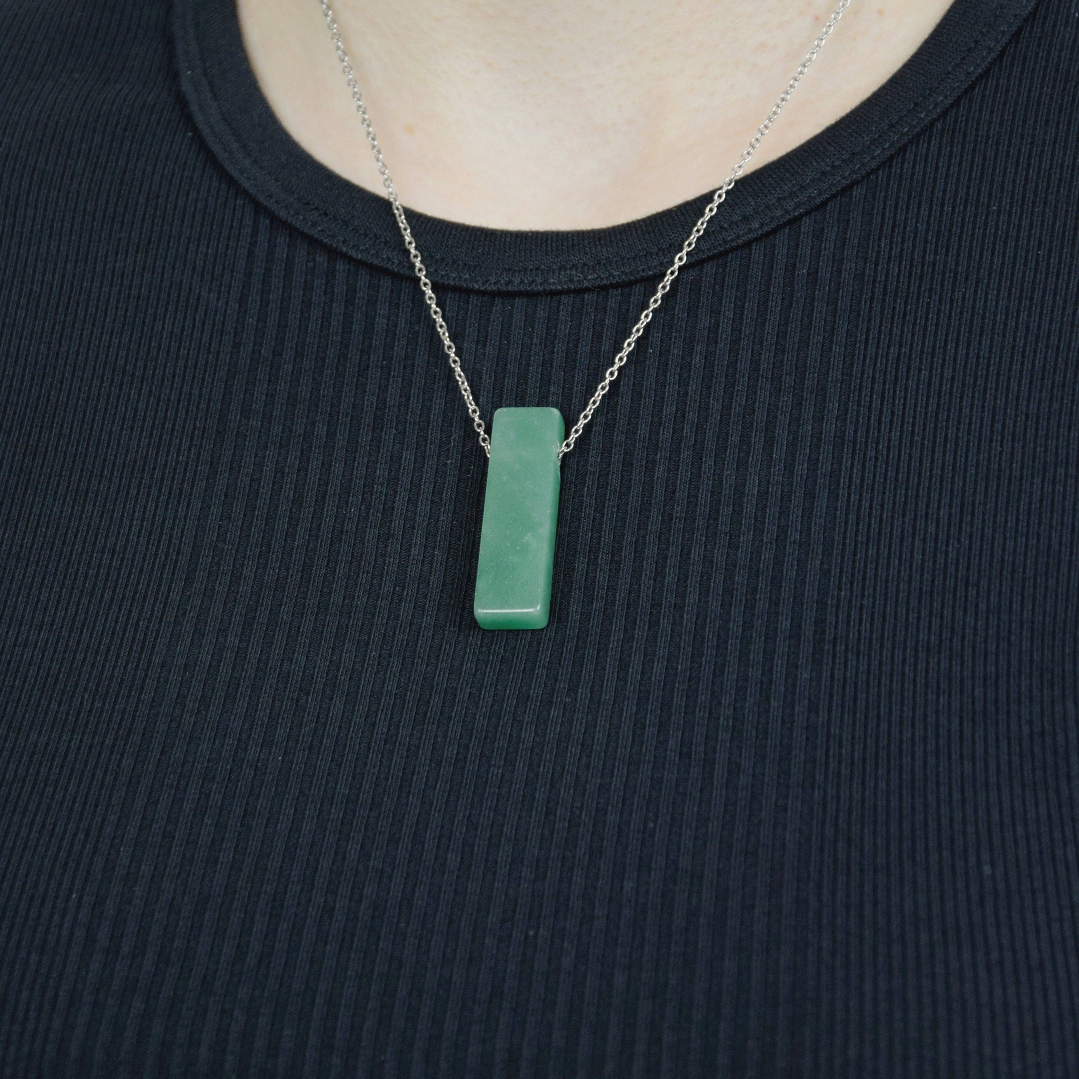 Natural Aventurine stone on a chain
