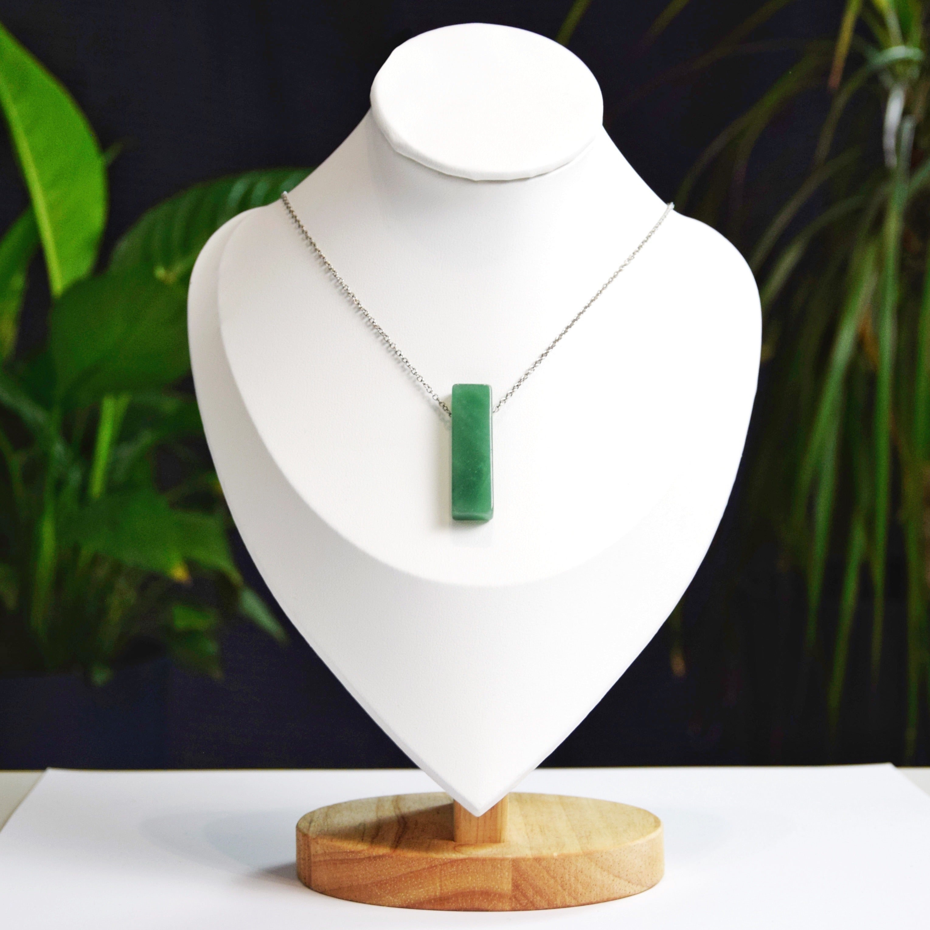 Natural Aventurine stone on a chain