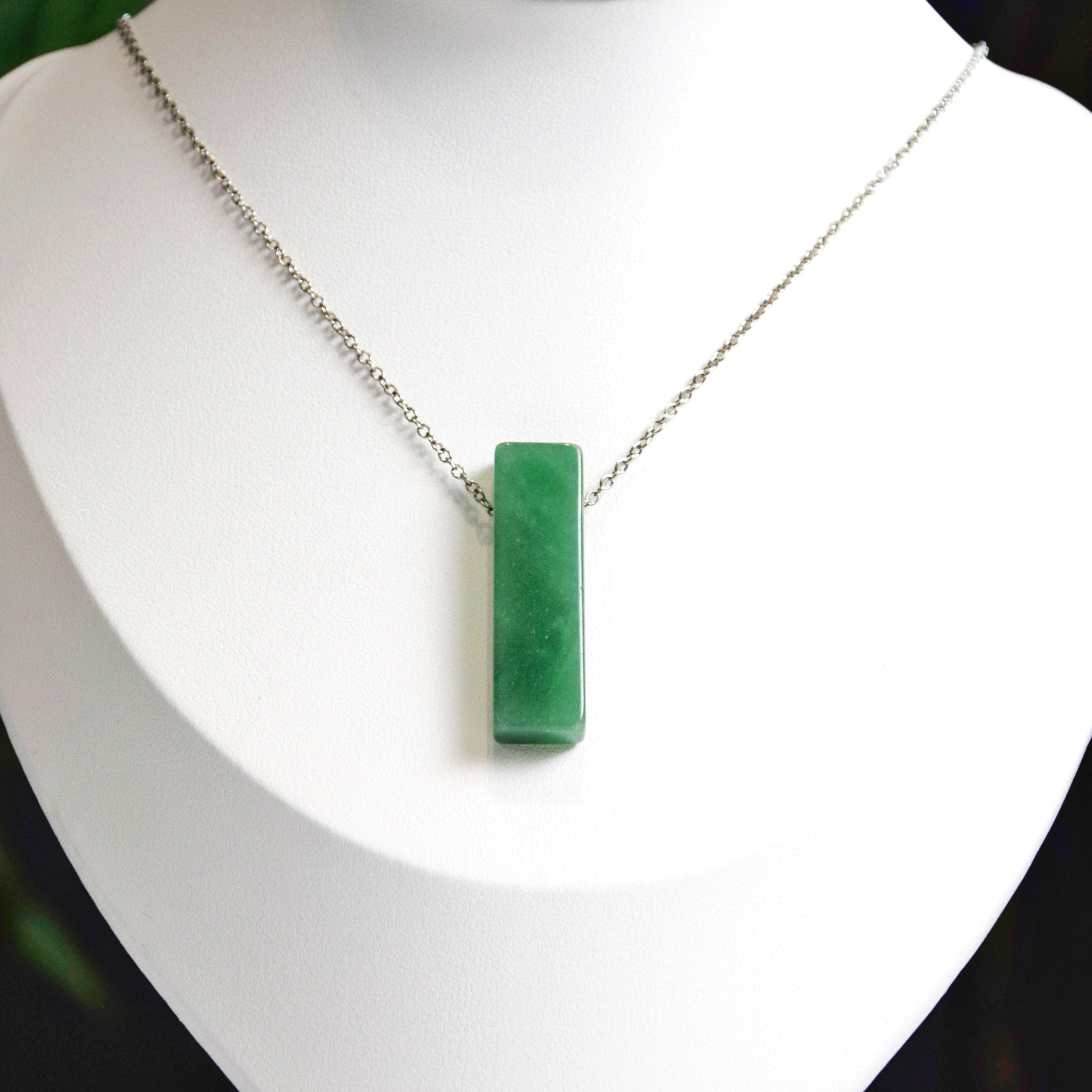 Natural Aventurine stone on a chain