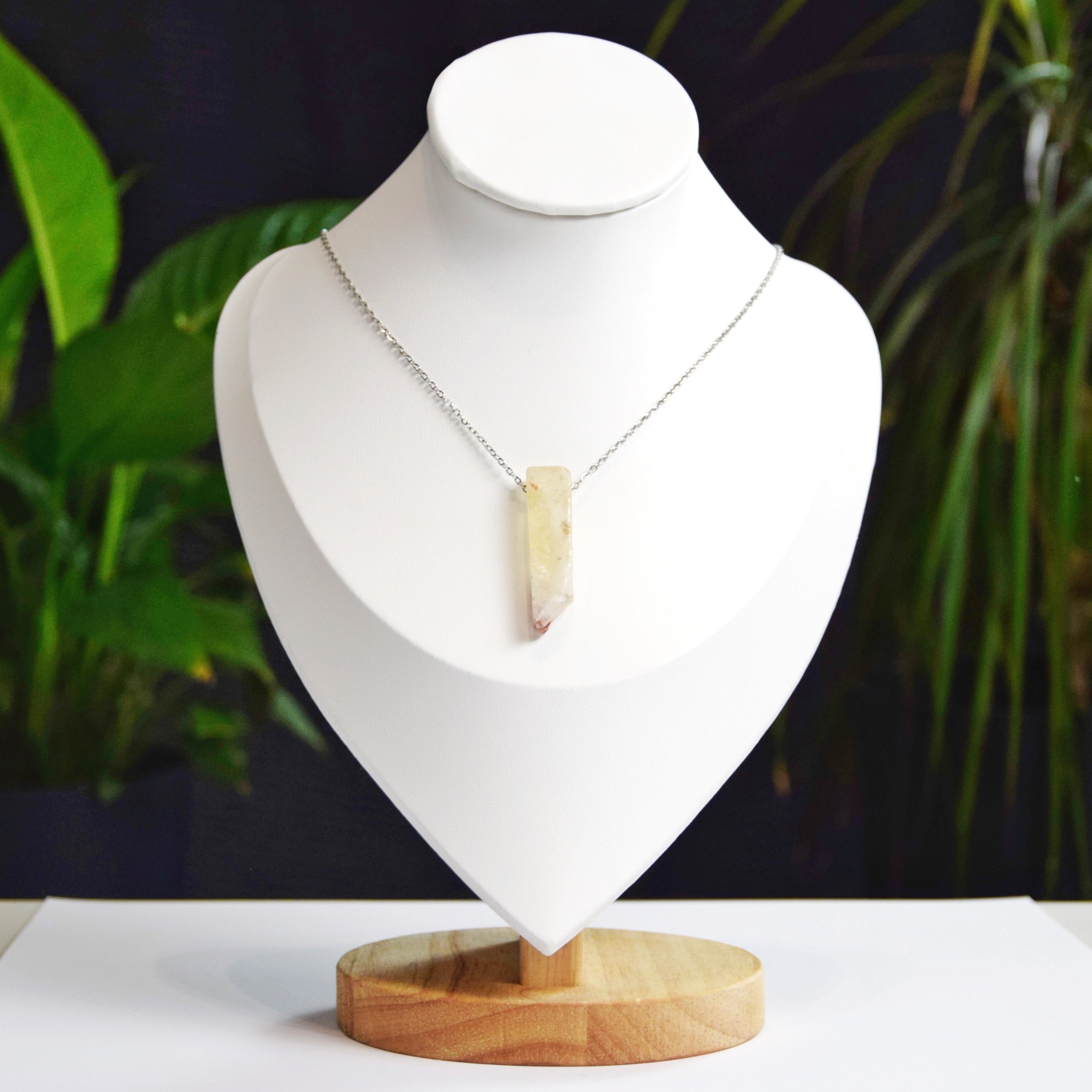 Natural Citrine stone on a chain