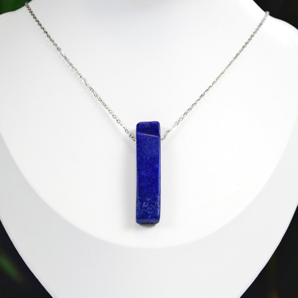 Natural Lapis Lazuli stone on a chain