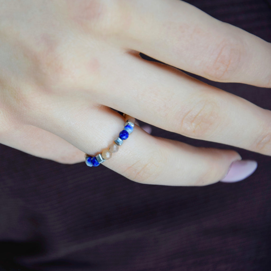 Lapis Lazuli Sunstone ring
