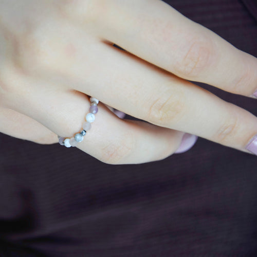 Amethyst Howlite ring