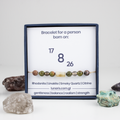 For eights (8, 17, 26): Rhodonite, Unakite, Citrine, Smoky Quartz bracelet on a cord