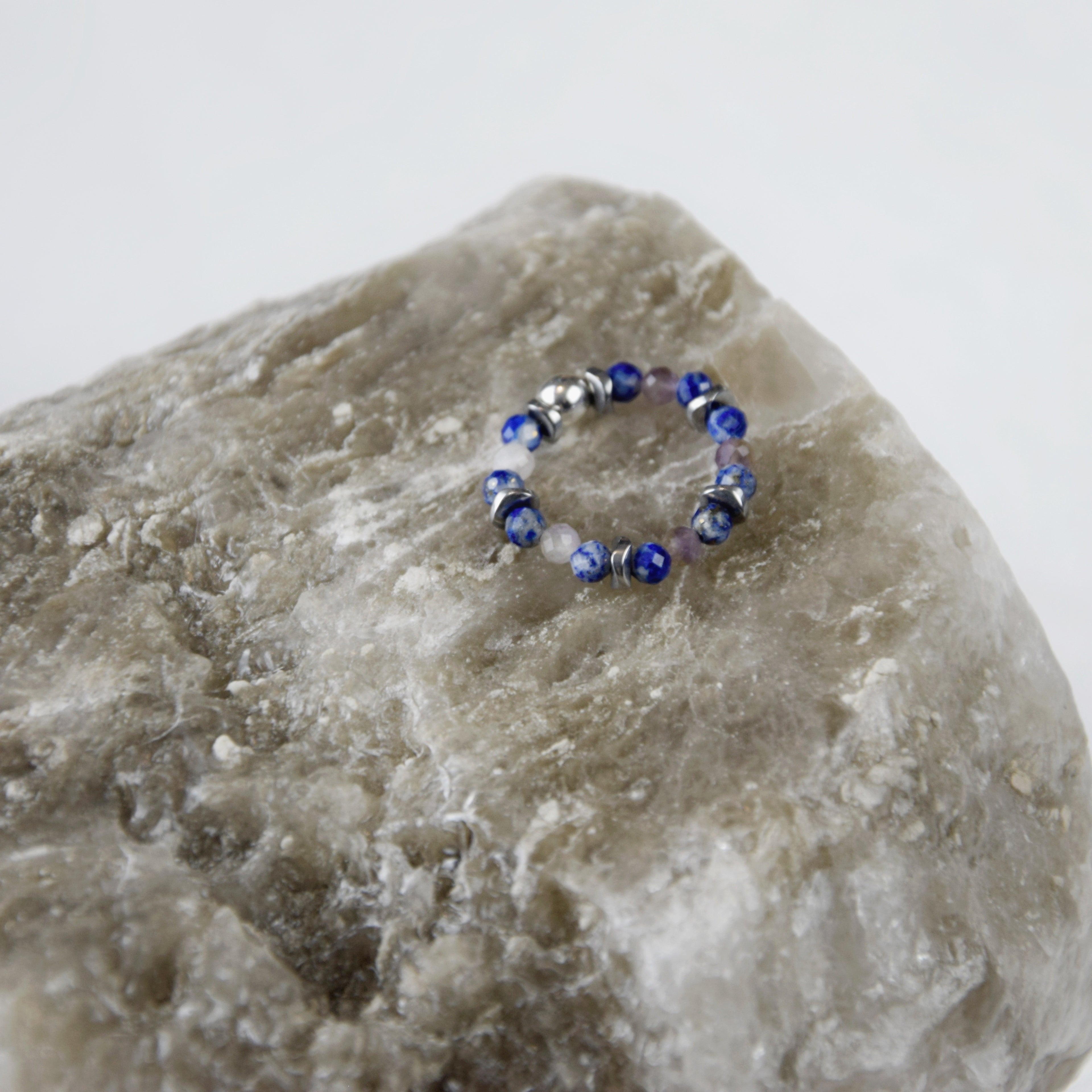 Lapis Lazuli Amethyst Ring