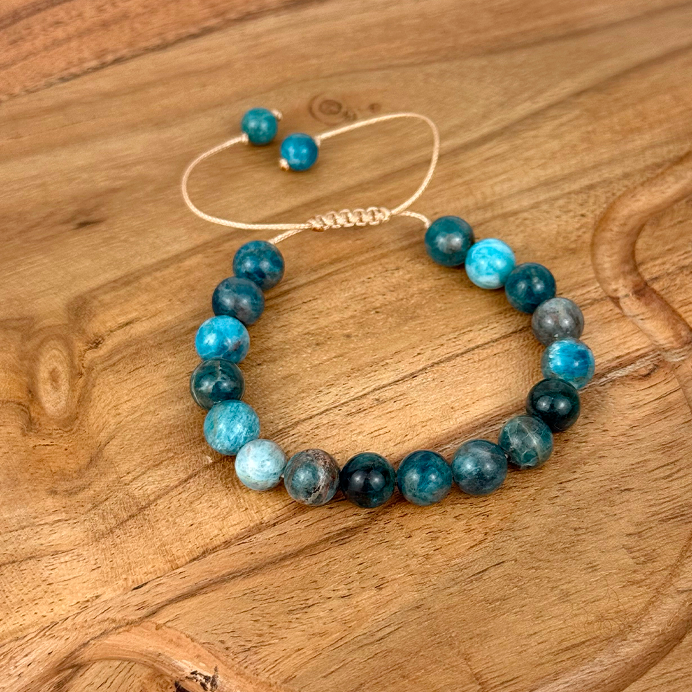 Apatite Bracelet 8MM on a Cord
