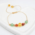 Bracelet made of Aventurine, Citrine, and Carnelian stones