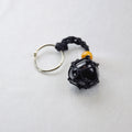 Keychain with a natural Tourmaline stone on a cord