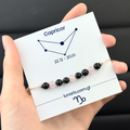 Capricorn zodiac bracelet made of Tourmaline, Rose Quartz, and Agate stones
