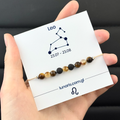 Leo zodiac bracelet made of Citrine, Tiger’s Eye, and Lava Stone