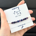 Sagittarius zodiac bracelet made of Lapis Lazuli and Amethyst stones