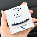 Scorpio zodiac bracelet made of Tourmaline and Lapis Lazuli stones