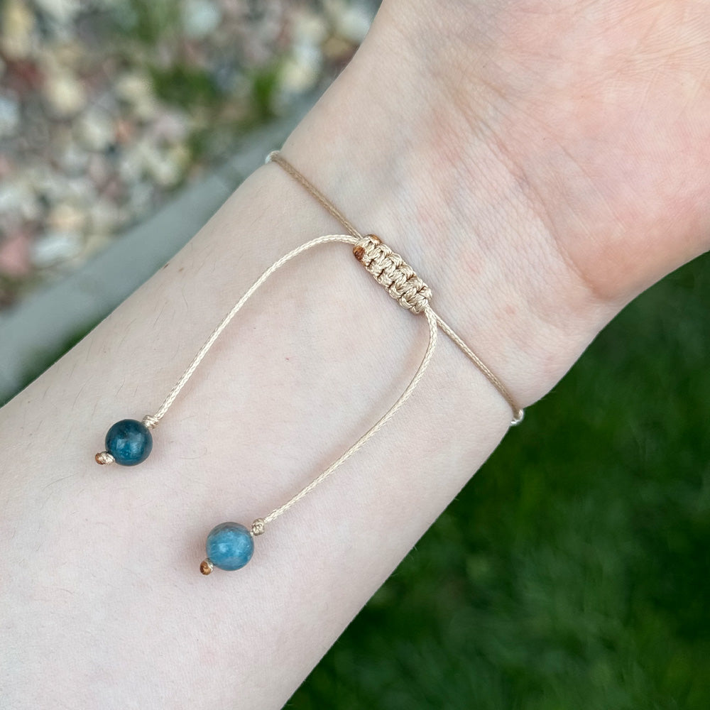Bracelet made of natural Apatite, Turquoise, and Lapis Lazuli beads