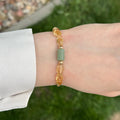 Bracelet made of natural Citrine and Aventurine beads