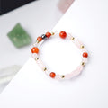 Rose Quartz Carnelian Elastic Bracelet