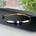 Bracelet made of Pearl, Howlite, and Lapis Lazuli stones for women