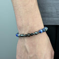 Men’s Lapis Lazuli Hematite Agate Elastic Bracelet
