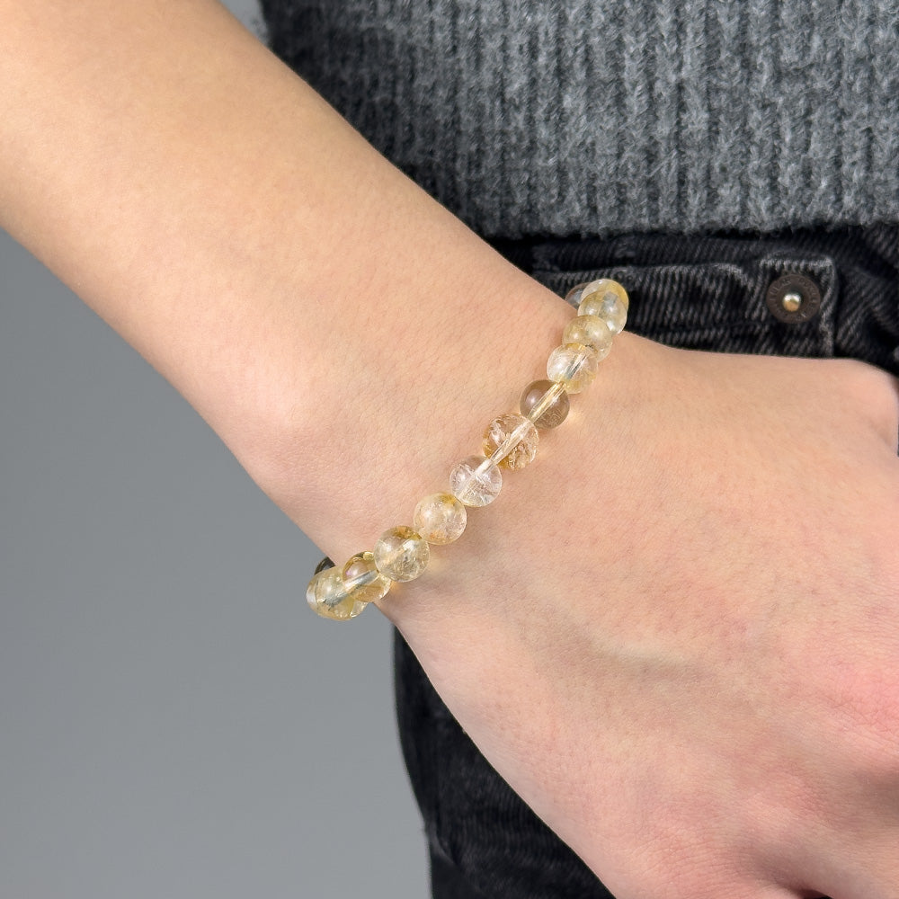 Citrine Bracelet 8MM on a Cord
