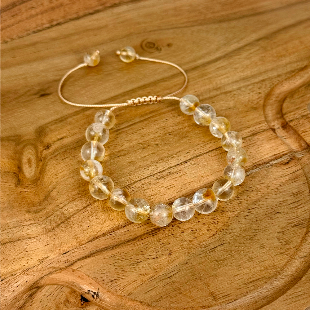 Citrine Bracelet 8MM on a Cord