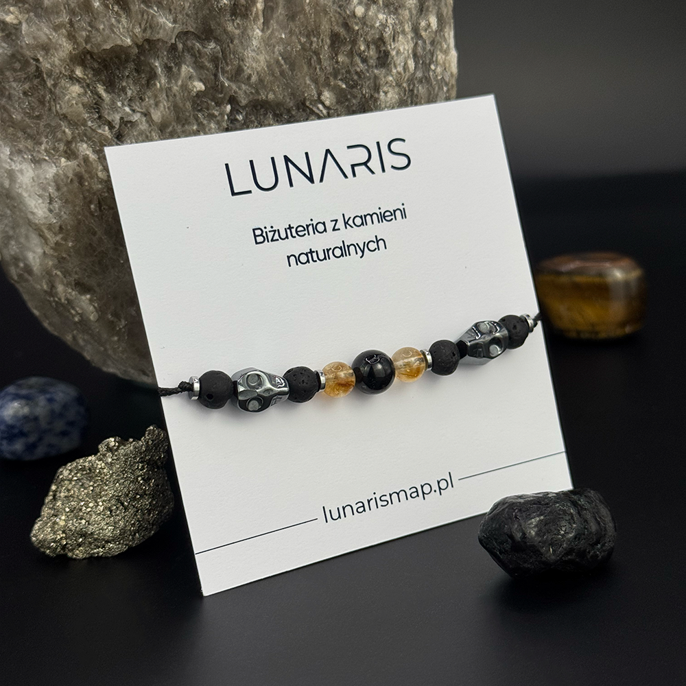 Men’s Citrine Lava Tourmaline Bracelet