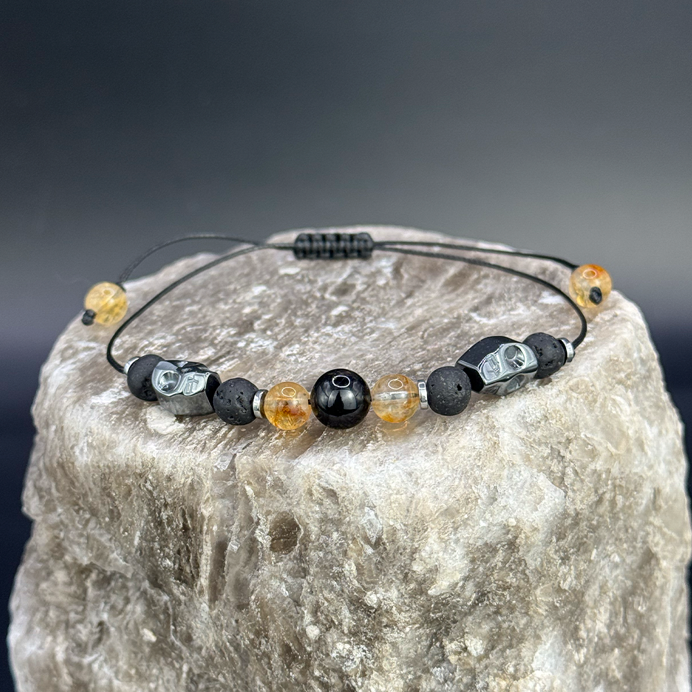 Men’s Citrine Lava Tourmaline Bracelet