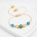 Bracelet made of Citrine and Apatite stones