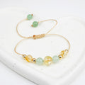 Bracelet made of Citrine and Aventurine stones
