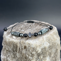 Men’s Black Labradorite Hematite Agate Bracelet