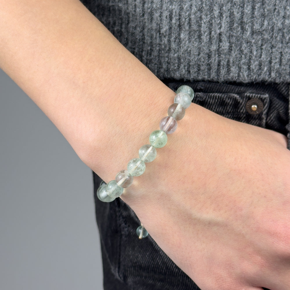 Fluorite Bracelet 8MM on a Cord