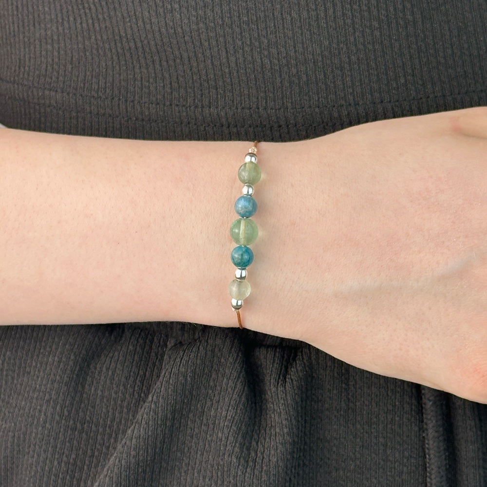 Bracelet made of Fluorite and Apatite stones