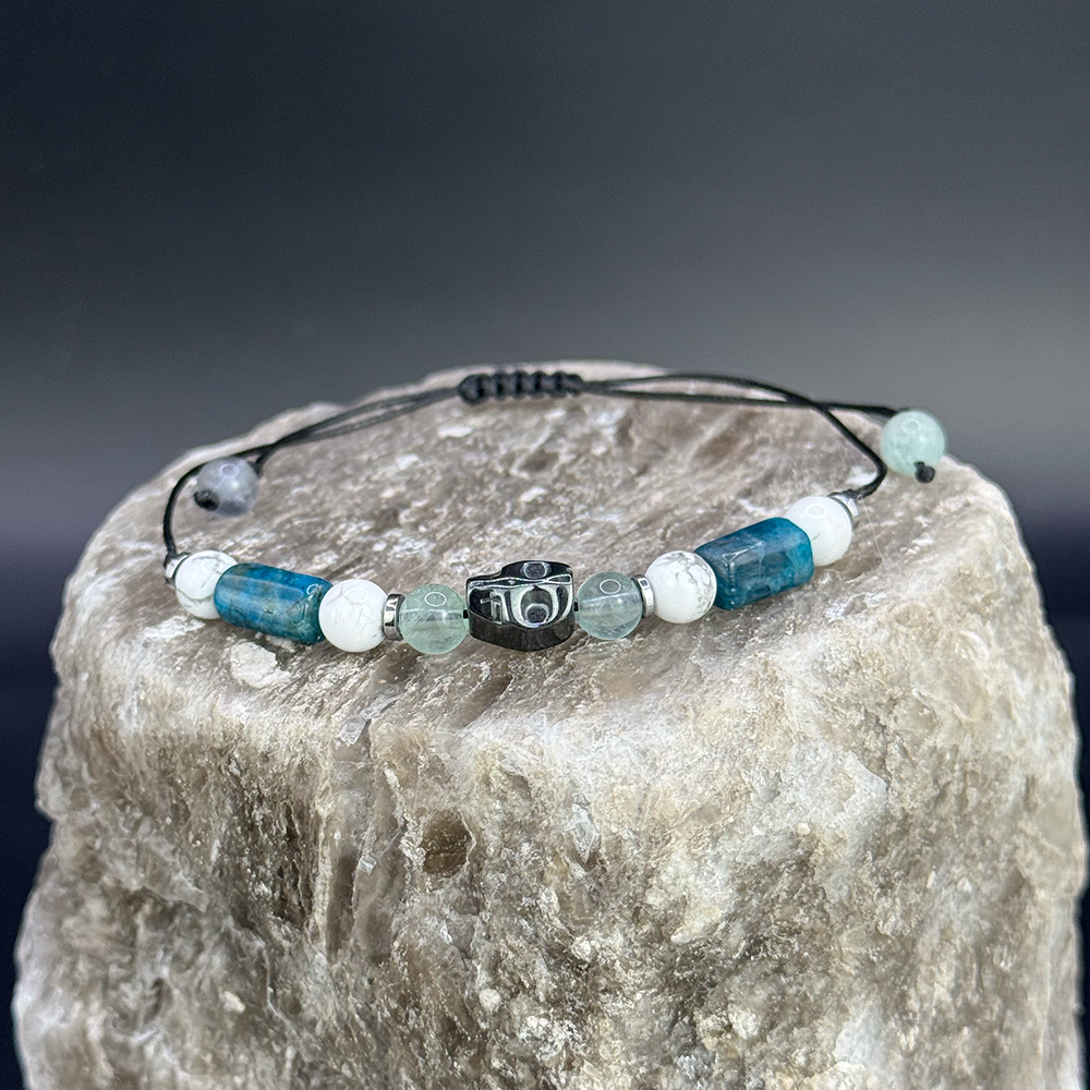 Men’s Fluorite Apatite Howlite Bracelet