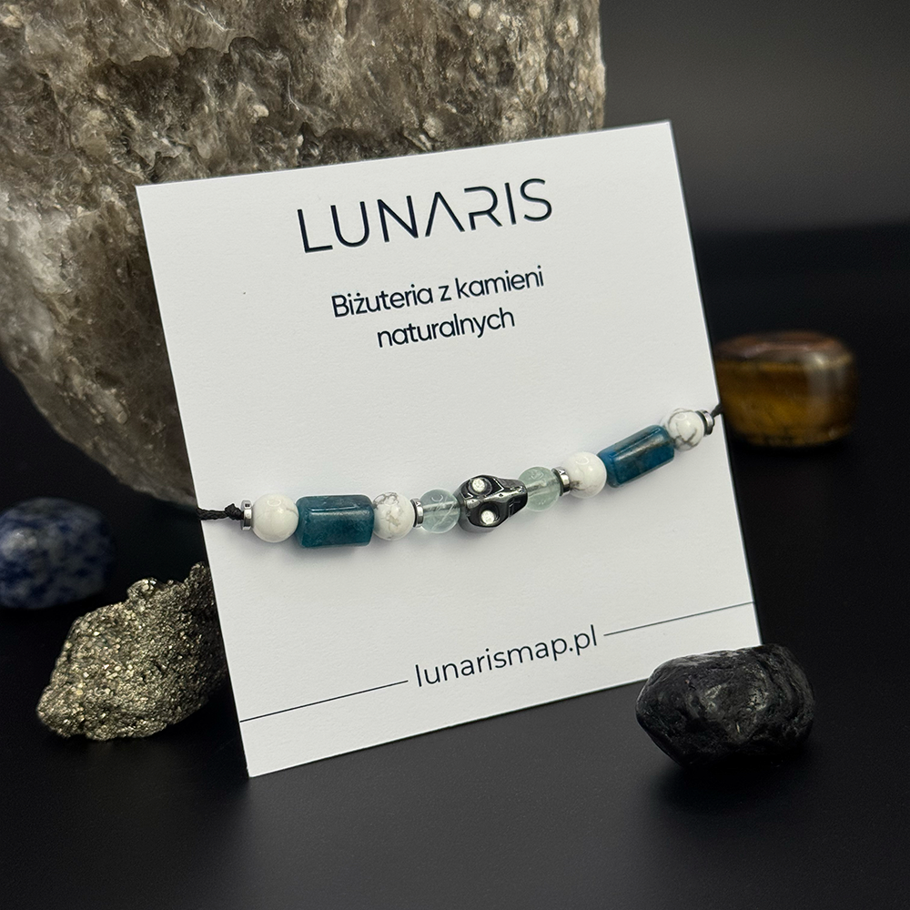 Men’s Fluorite Apatite Howlite Bracelet