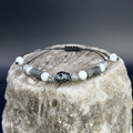 Men’s Howlite Black Labradorite Grey Jasper Bracelet