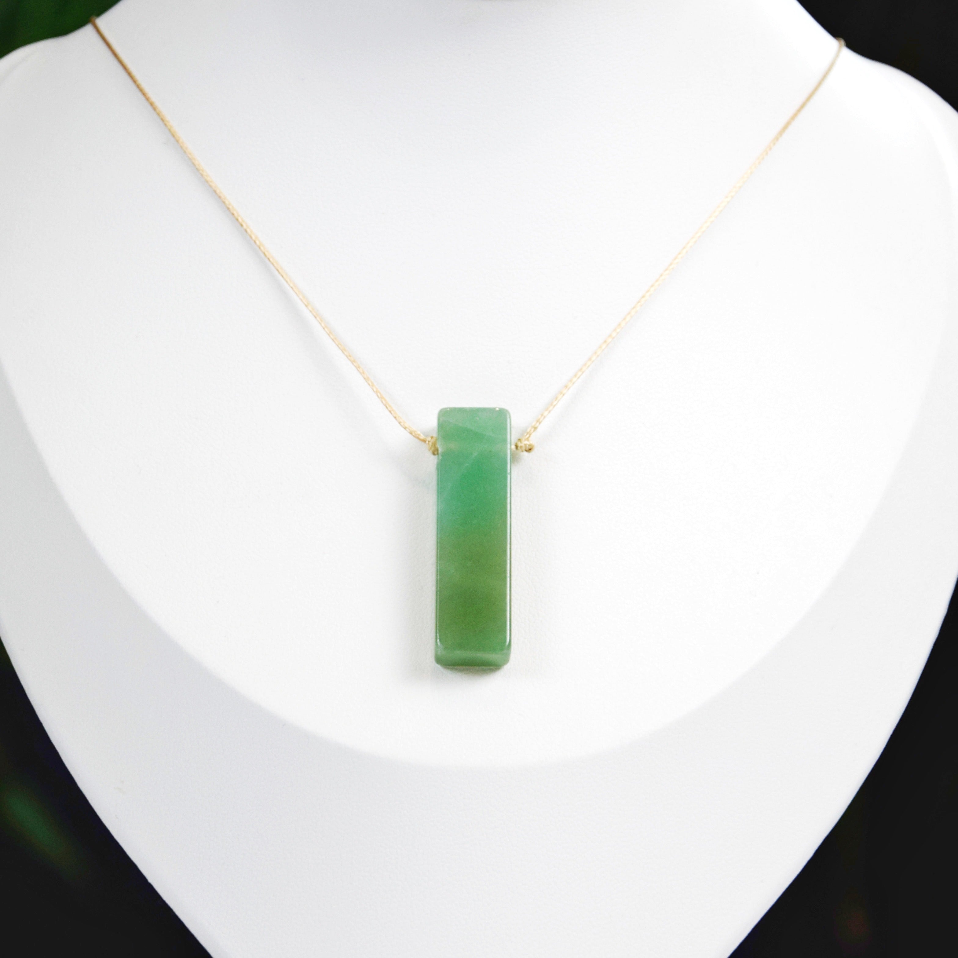 Natural Aventurine stone on an adjustable cord