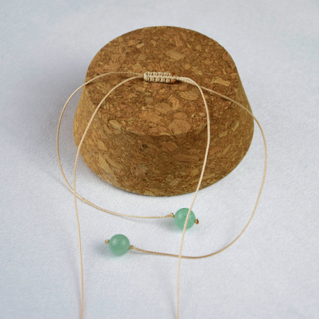Natural Aventurine stone on an adjustable cord