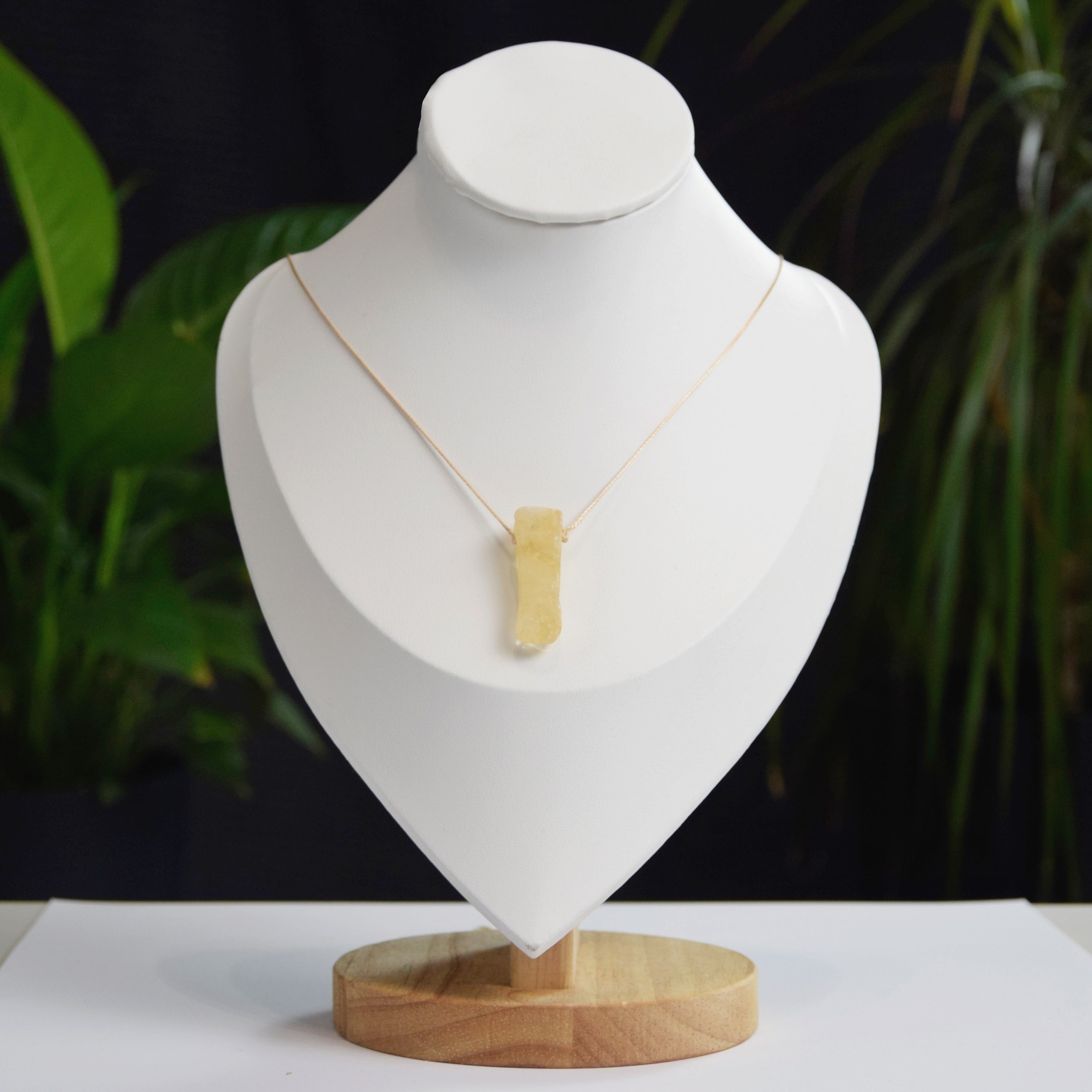 Natural Citrine stone on an adjustable cord
