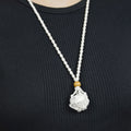 Natural Howlite stone on an adjustable white cord