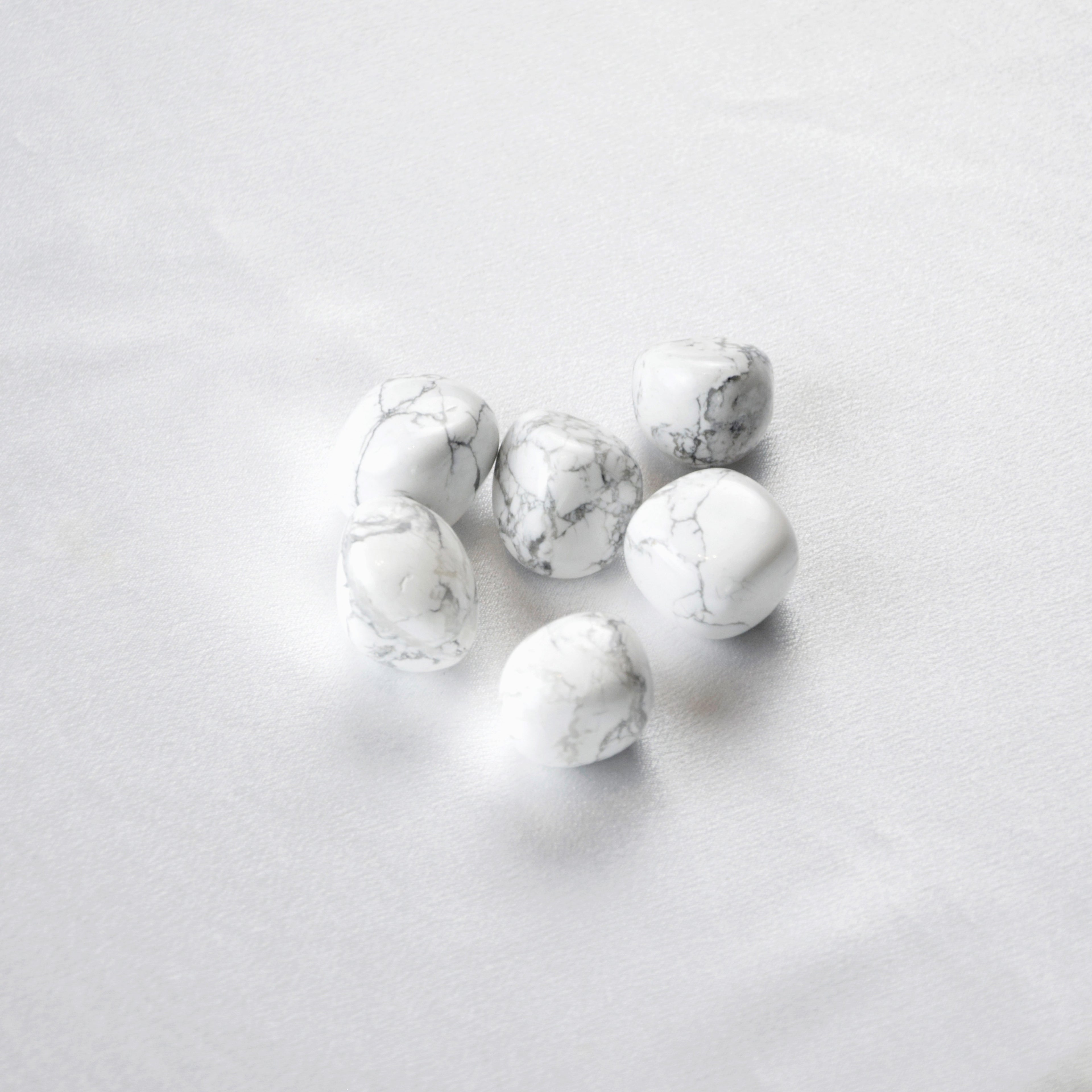 Natural Howlite stone on an adjustable black cord