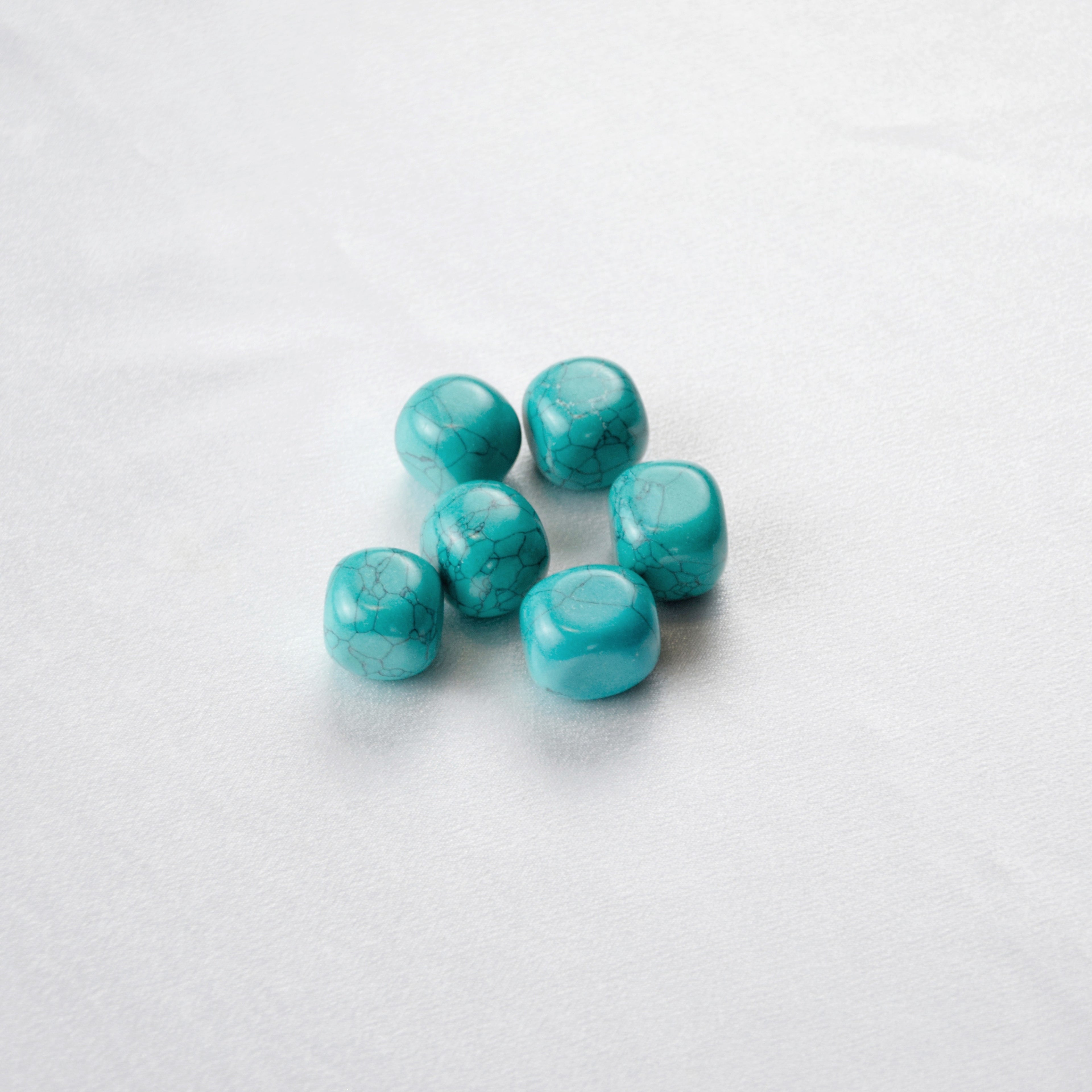 Natural Turquoise stone on an adjustable white cord