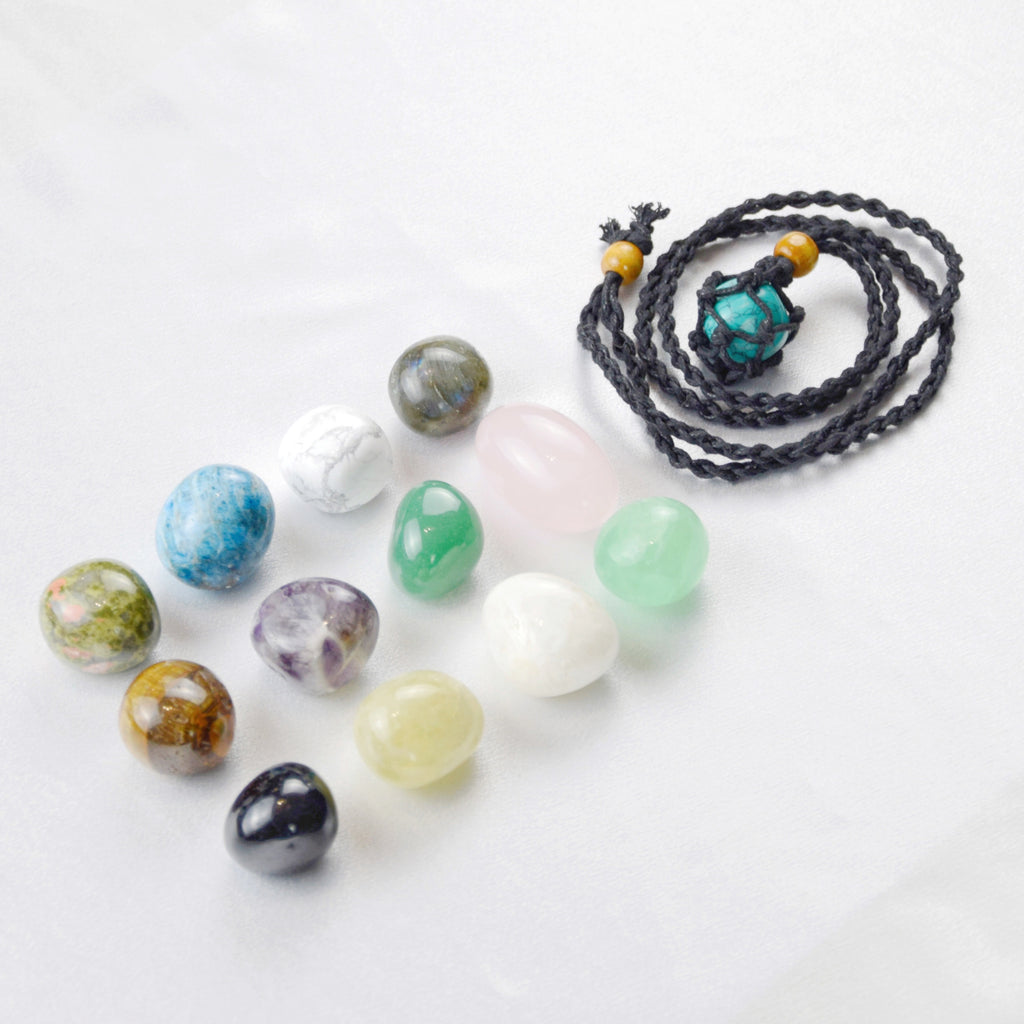 Natural Turquoise stone on an adjustable black cord