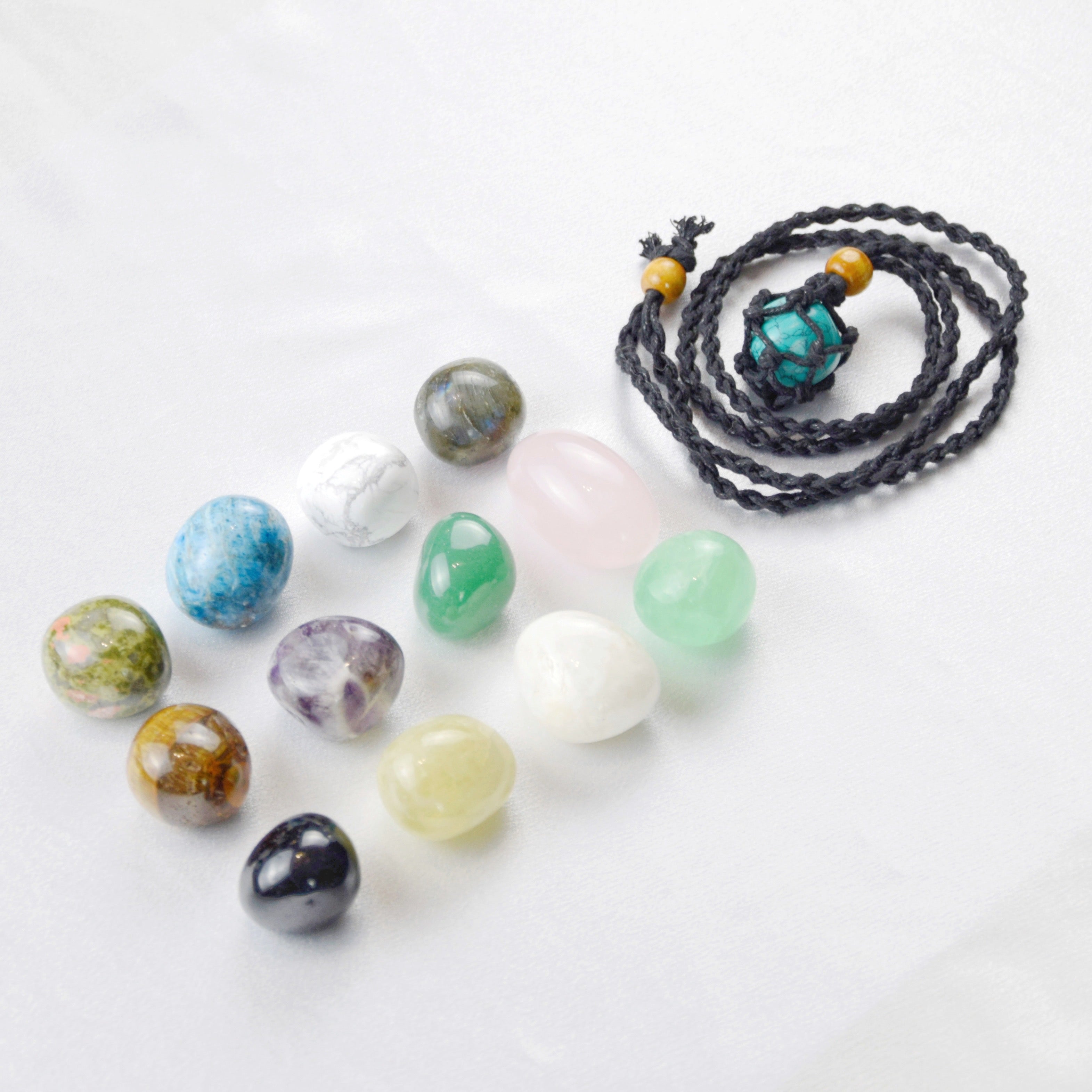 Natural Turquoise stone on an adjustable black cord